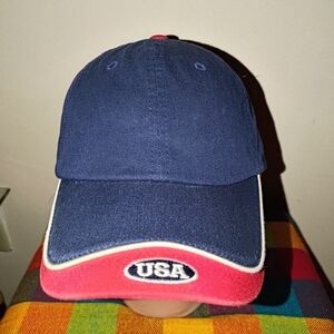 USA United States Red White Blue Adjustable Adult Baseball Ball Cap Hat